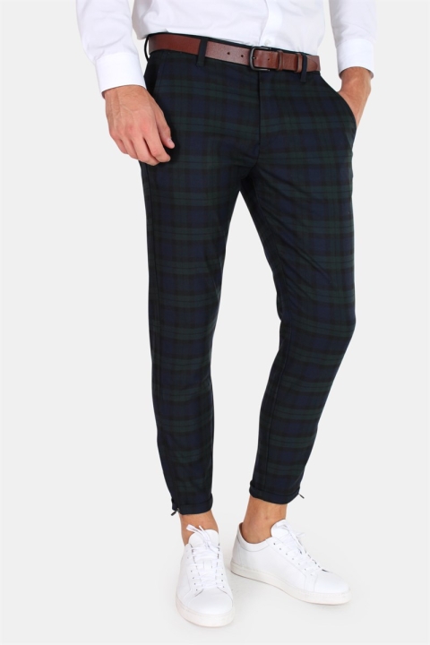 Gabba Pisa Chino Check Hose Navy Green