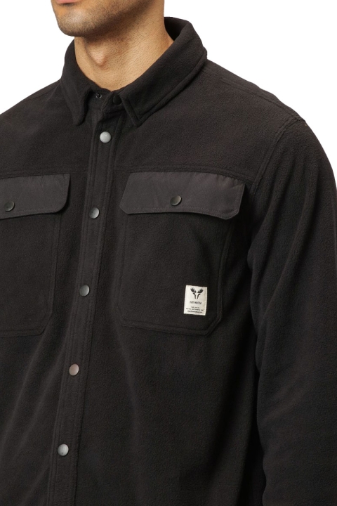 Fat Moose Herold Fleece Overshirt Black