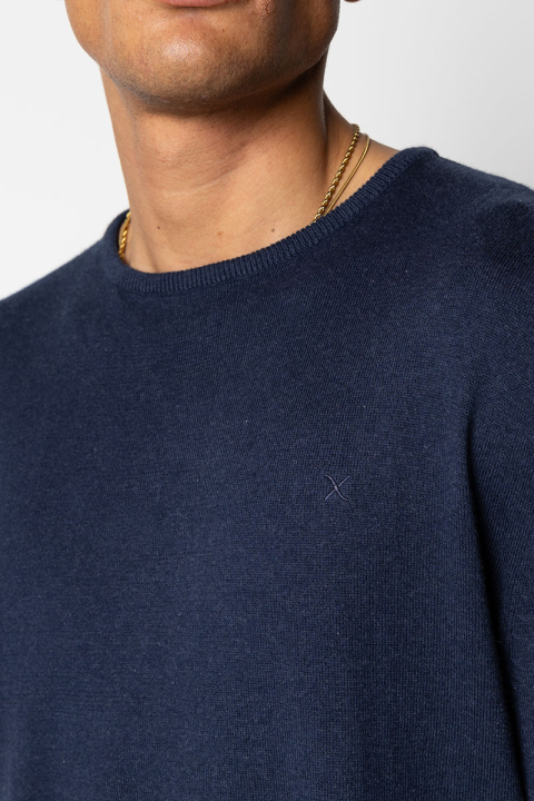 Clean Cut Copenhagen Claude crewneck knit Navy Melange