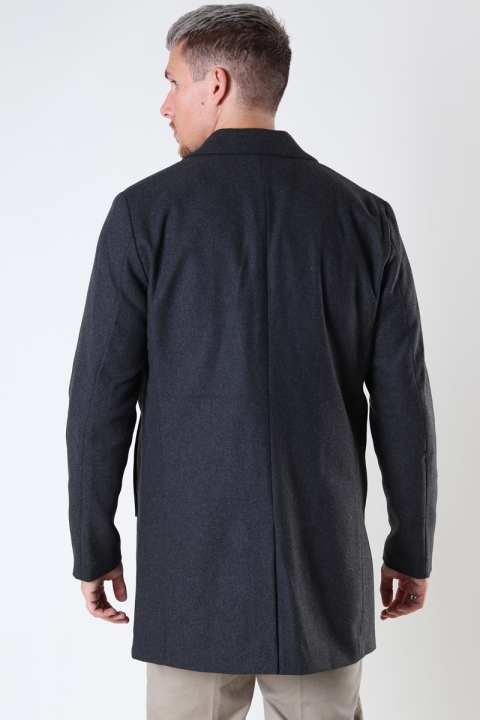 Jack & Jones MARCO WOOL COAT Dark Grey Melange