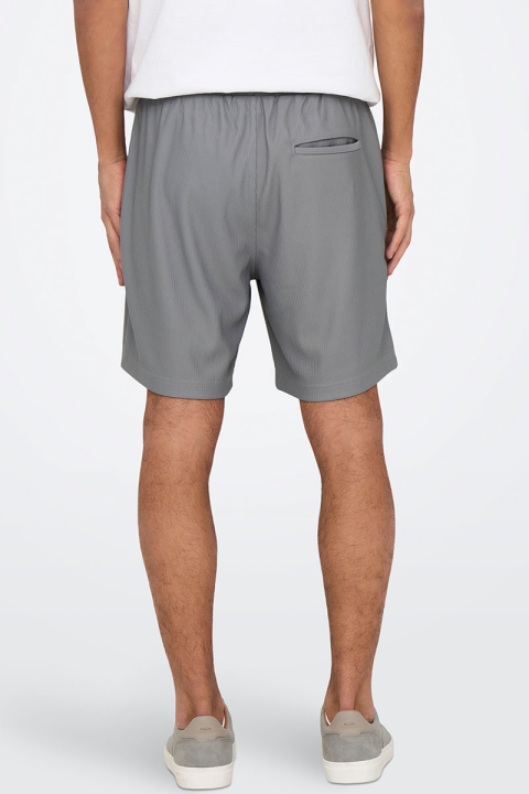 ONLY & SONS Tel Regular Plizze Shorts Limestone