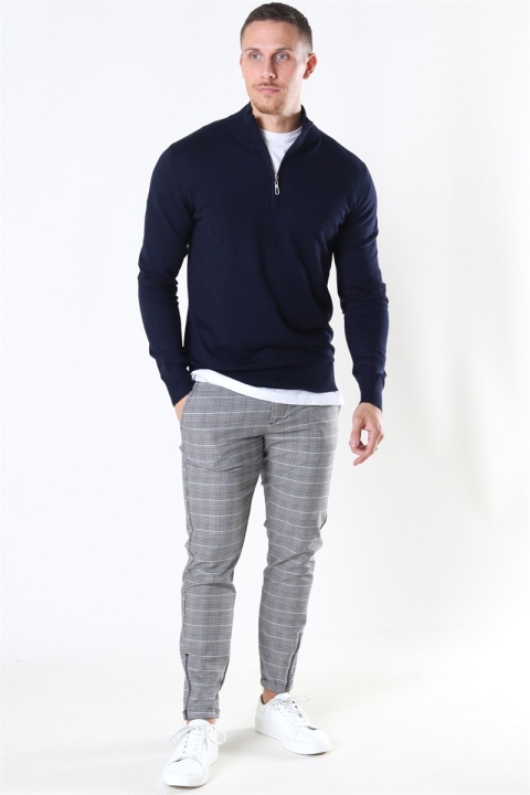 Jeff Argento Half Zip Stricken Navy