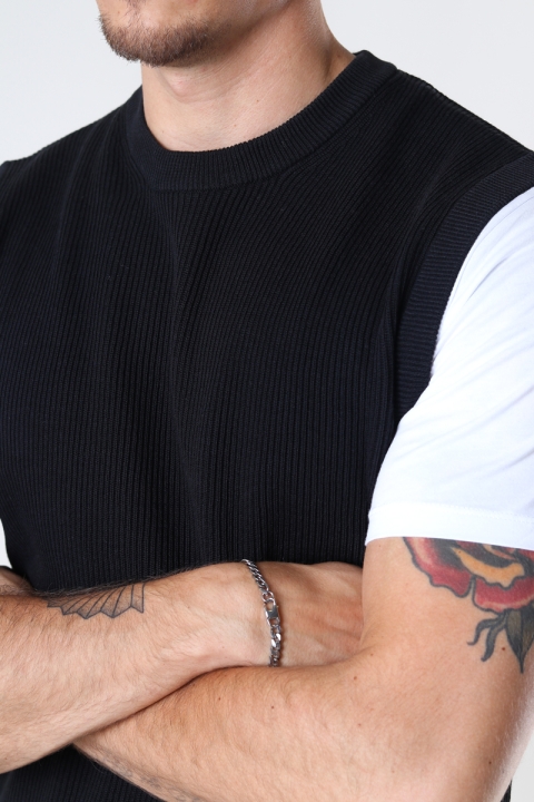 ONLY & SONS ONSWEB LIFE STRUCTURE VEST KNIT Black