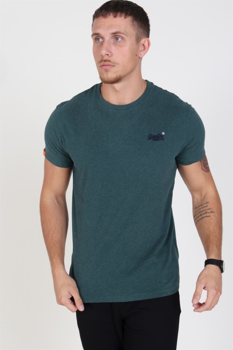 Superdry Orange Label Vintage Embroidery T-Hemd Buck Green Marl