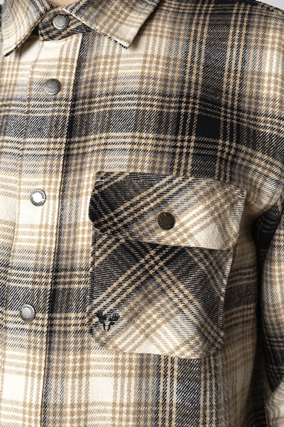 Fat Moose Adrian Cotton Check Hemd Sand / Black