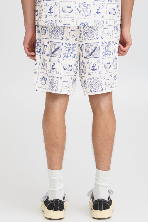 Solid Liam Elast Aop Shorts Insignia Blue