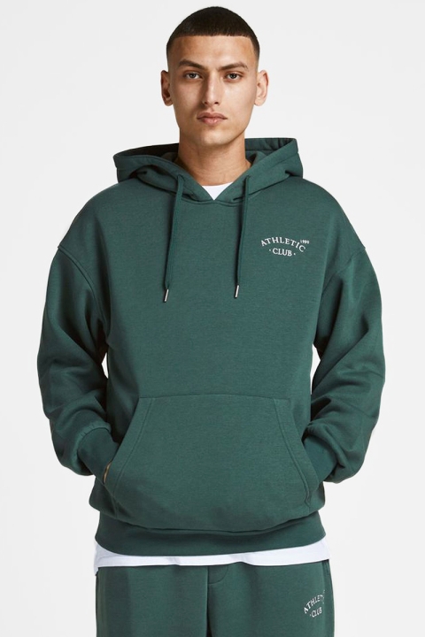 Jack & Jones JORTOBIAS SWEAT HOOD CHEST KA Trekking Green