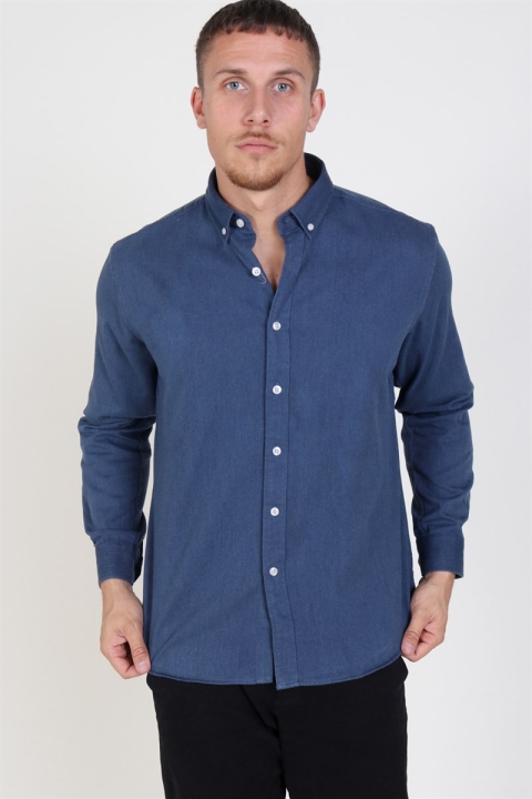 Clean Cut Sälen Flannel Hemd Denim Blue