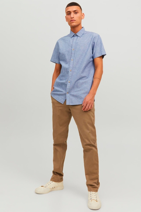 Jack & Jones Summer Linen Hemd SS Faded Denim