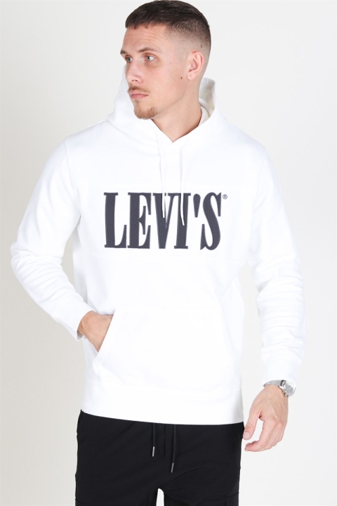 Levis Pieced Pullover Hoodie White