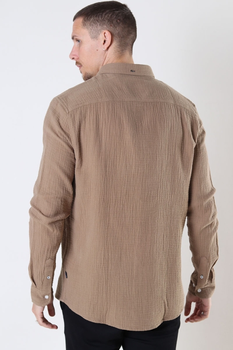 Kronstadt Johan Muslin Hemd Sepia tint brown