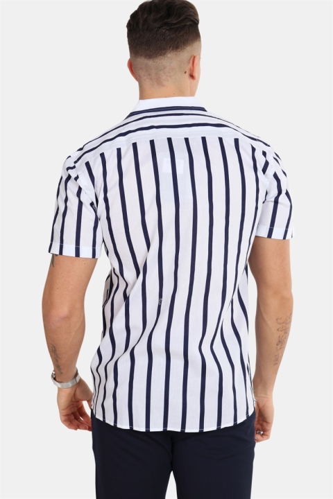 Kronstadt Cuba S/S Gr.86 Hemd White/Dark Blue