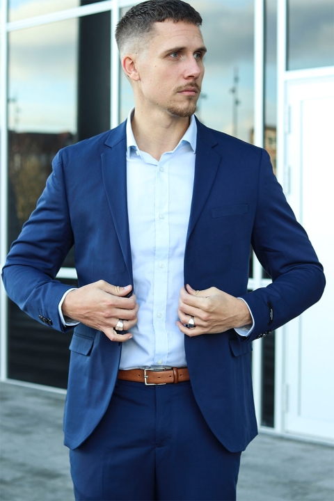 Jack & Jones Premium Franco Slim Fit Blazer Medieval Blue