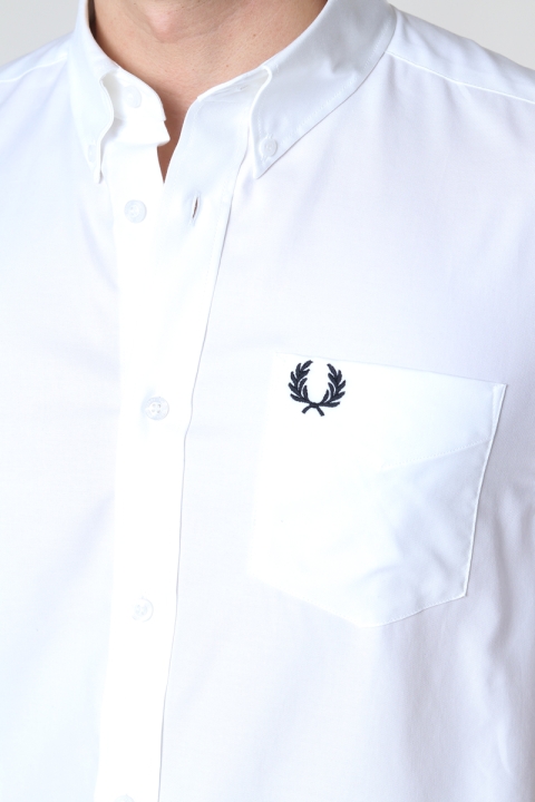Fred Perry S/S OXFORD Hemd 100 White