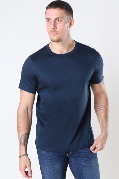 Mos Mosh Perry Basic T-Hemd Navy