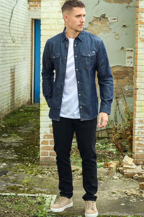 Jack & Jones Sheridan Hemd L/S Dark Denim