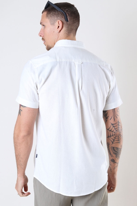 Kronstadt Johan Linen S/S Hemd Off White