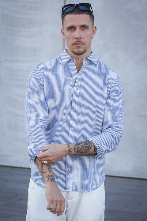 Jack & Jones Summer Hemd LS Infinity Stripe