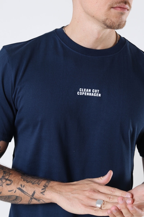 Clean Cut Copenhagen Cohen Brushed Tee SS Navy