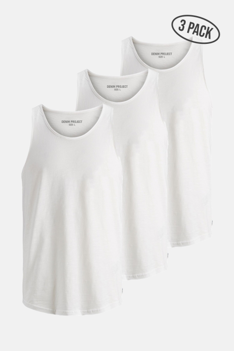 Denim project DP Tanktop 3 Pack 3 X White