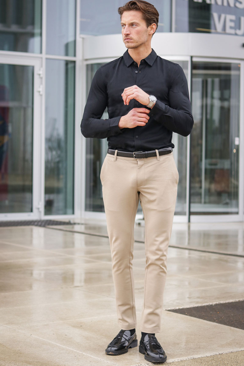 ONLY & SONS Miles LS Stretch Hemd Black