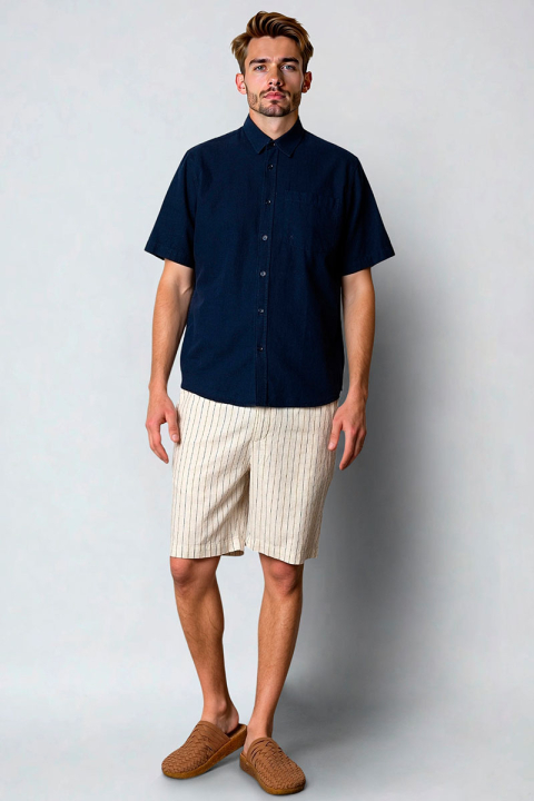 Clean Cut Copenhagen Barcelona Ran shorts Light beige stripe