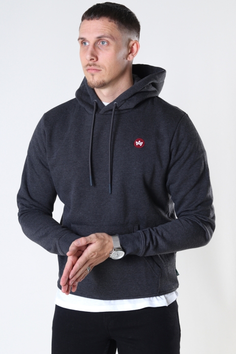 Kronstadt Lars Organic/Recycled hoodie Charcoal mel