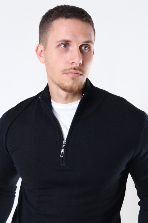 Jeff Argento Half Zip Stricken Black