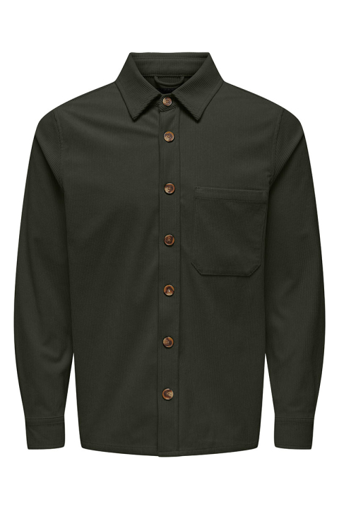 ONLY & SONS Tile Corduroy Hemd Rosin