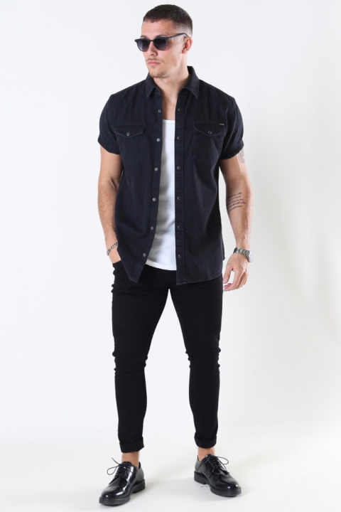 Jack & Jones Sheridan Hemd S/S Black Denim