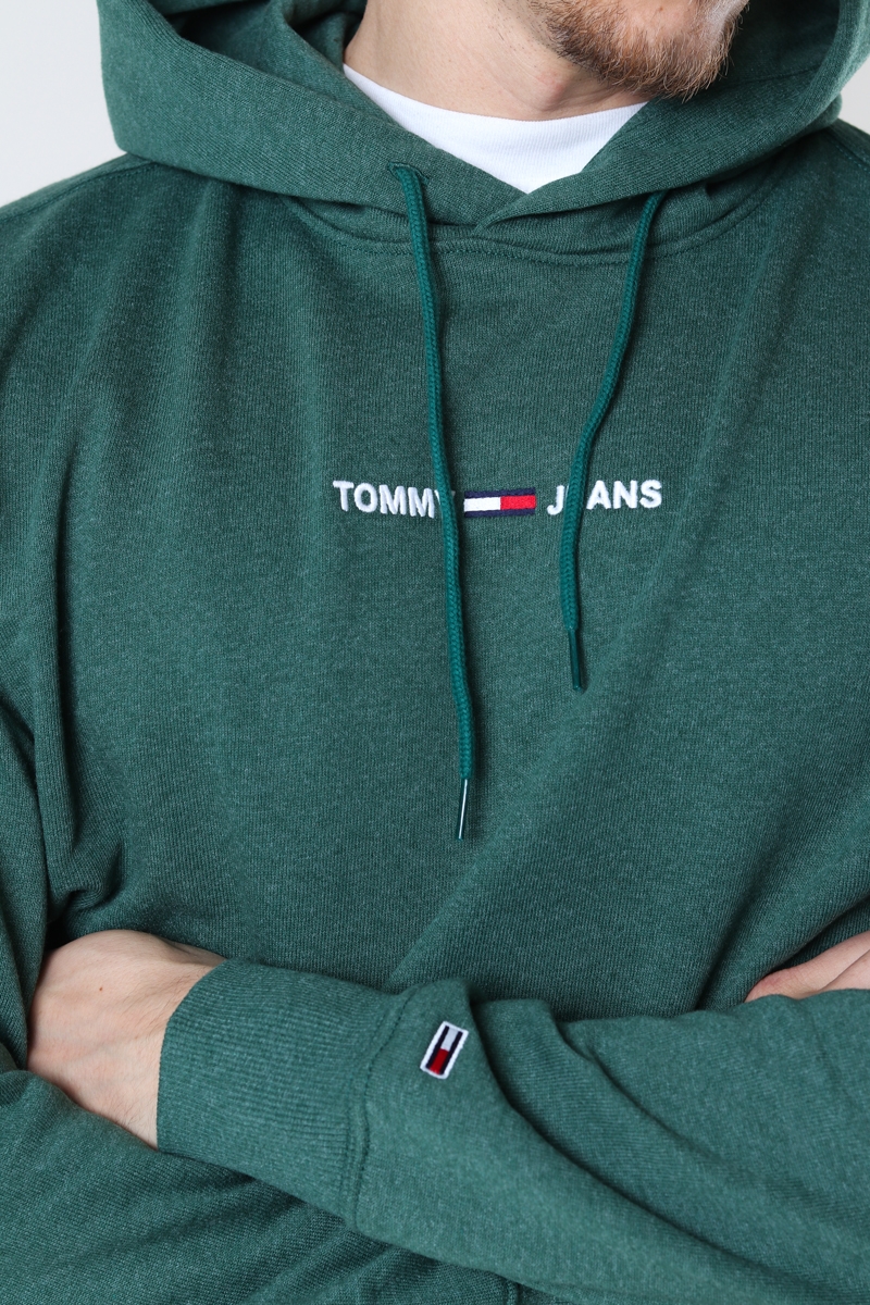 Tommy jeans straight logo hoodie best sale