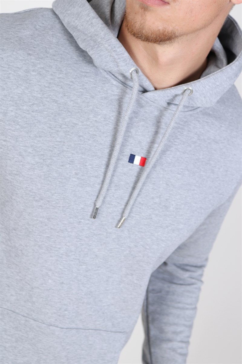 Les Deux Flag Hoodie Grey Melange