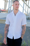 ONLY & SONS Caiden SS Resort Linen Hemd White