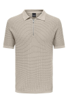ONLY & SONS Domi Structure Half Zip Polo Silver Lining