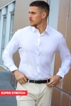 Jack & Jones Active Muscle Fit Stretch Hemd White