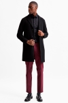 Selected HAGEN WOOL COAT Black Twill