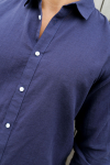 ONLY & SONS Caiden LS Linen Hemd Night Sky