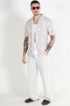 ONLY & SONS Caiden SS Regular Hawaii Linen Hemd Chinchilla