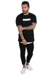 Liebhaveri Vintage Mens Longline T-Hemd Sort