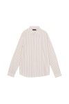 Clean Cut Copenhagen Jamie Cotton Linen Striped Hemd LS Khaki/Ecru