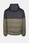 Urban Classics Hooded 2-Tone Puffer Jacke Dark Olive/Black