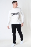 Jack & Jones JORKNOCK OUT SWEAT CREW NECK BLK Whisper White