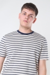 Jack & Jones Striped Tee Crewneck White Melange