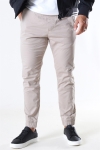 Solid Slim-Truc Cuff Pants Simple Tau
