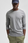 Selected Berg Crew Neck Medium Grey Melange