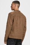 Jack & Jones JJEWARNER JACKET NOOS Cognac FAUX SUEDE