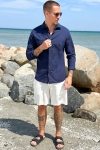 Jack & Jones Summer Linen Hemd LS Navy Blazer