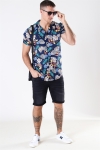 Solid Brando S/S Cuba Tropic Hemd Insignia Blue