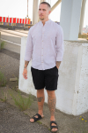 ONLY & SONS CAIDEN LS SOLID LINEN MAO Hemd Chinchilla
