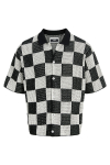 Jack & Jones Athletico Loose Fit Crochet Polo Hemd SS Black